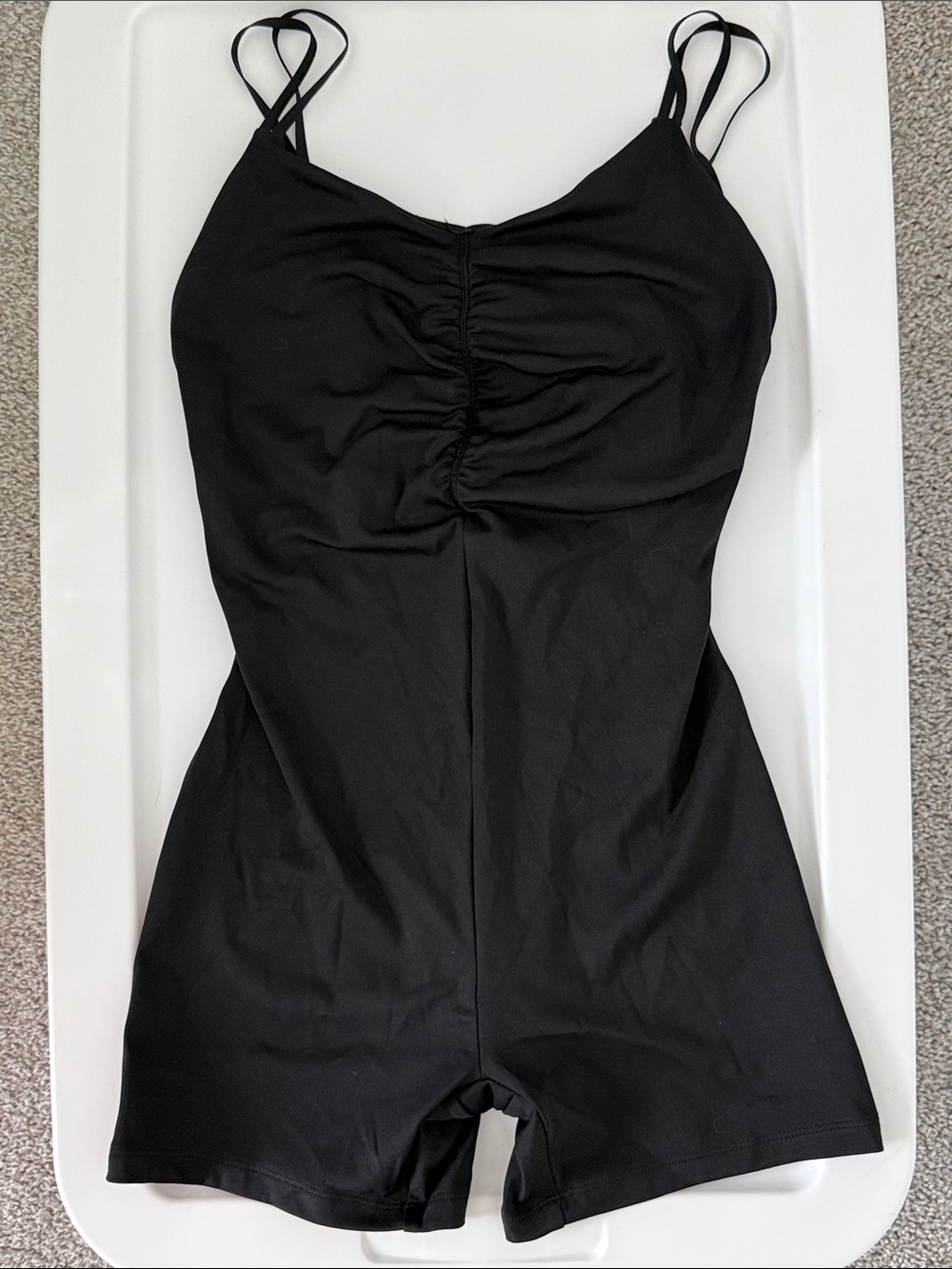 Victoria’s Secret small black ruched front bodysuit